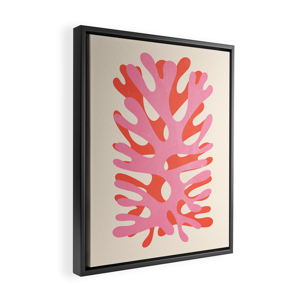 Sea Leaf: Matisse Collage Peach Edition Framed Canvas Print Gallery Image 2