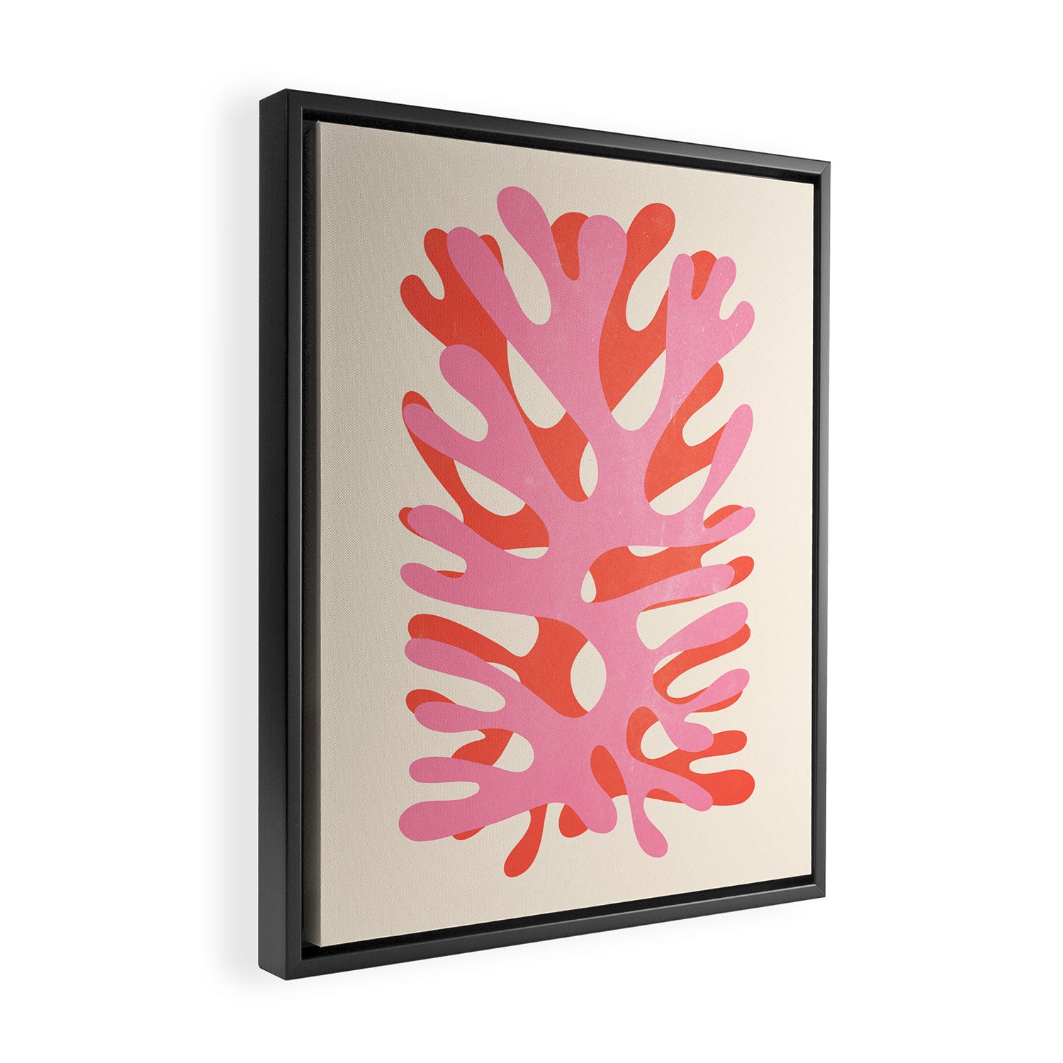 Sea Leaf: Matisse Collage Peach Edition Framed Canvas Print Gallery Image 2