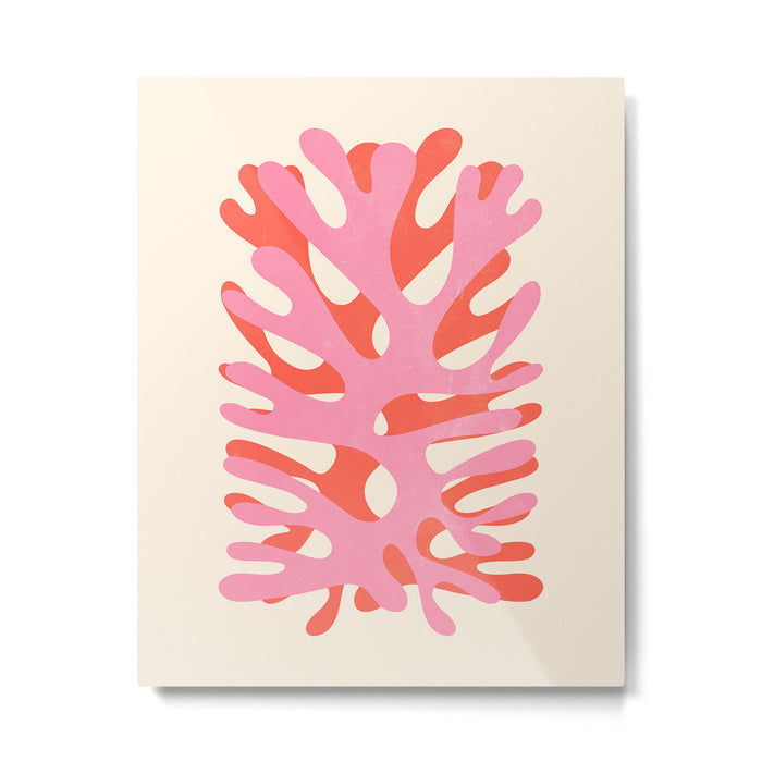Sea Leaf: Matisse Collage Peach Edition Metal Print Gallery Image 1