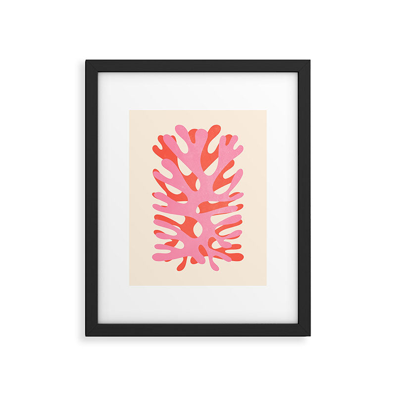 Sea Leaf: Matisse Collage Peach Edition Framed Art Print Gallery Image 5