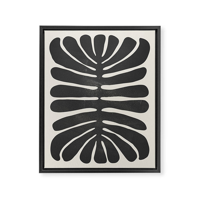 Sea Leaf: Noir Framed Canvas Print Gallery Image 1