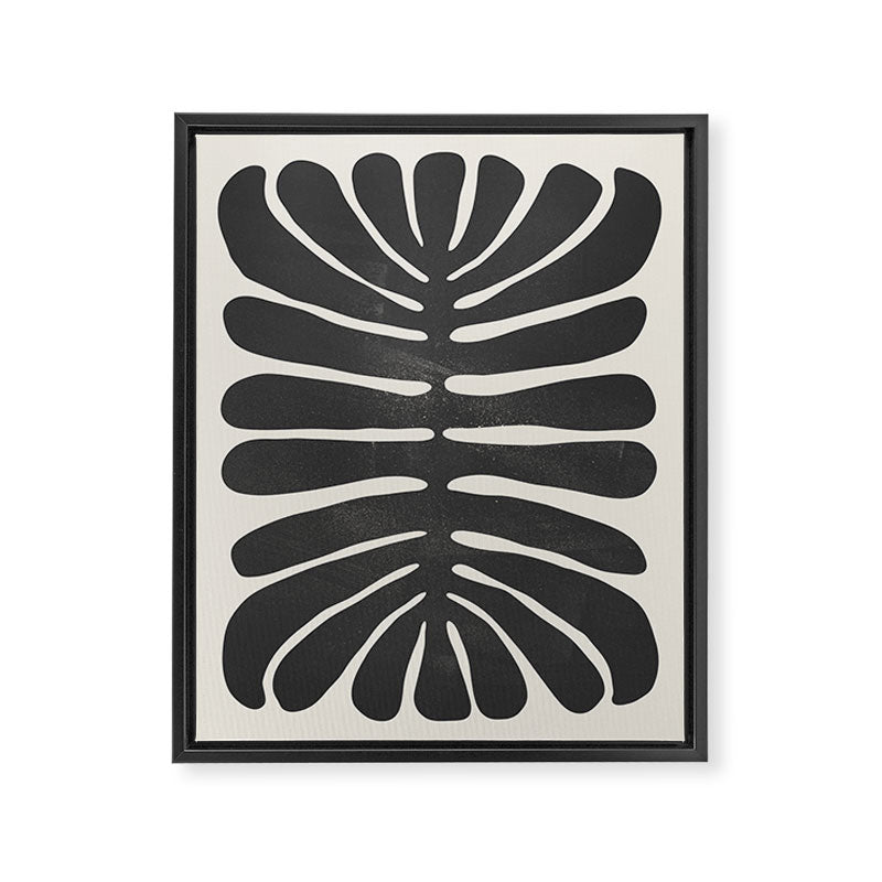 Sea Leaf: Noir Framed Canvas Print Gallery Image 6