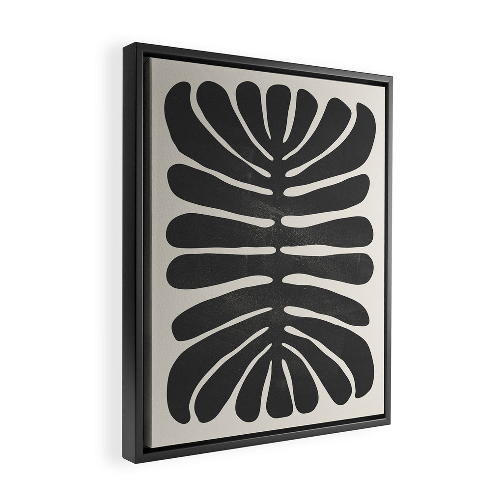 Sea Leaf: Noir Framed Canvas Print Gallery Image 2