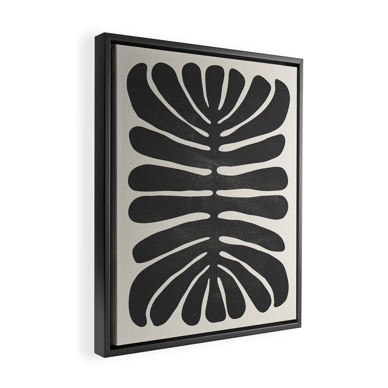 Sea Leaf: Noir Framed Canvas Print Gallery Image 2