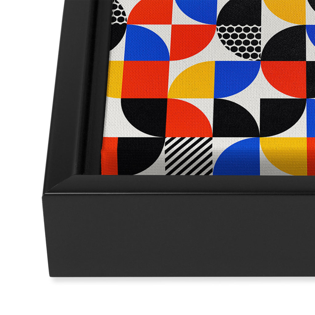 Shape & Pattern Study: Mid-Century Bauhaus Series Framed Canvas Print Gallery Image 3