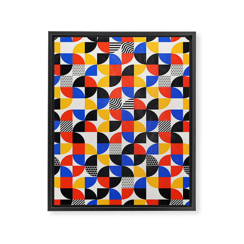 Shape & Pattern Study: Mid-Century Bauhaus Series Framed Canvas Print Gallery Image 8