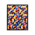 Shape & Pattern Study: Mid-Century Bauhaus Series Framed Canvas Print Gallery Image 8