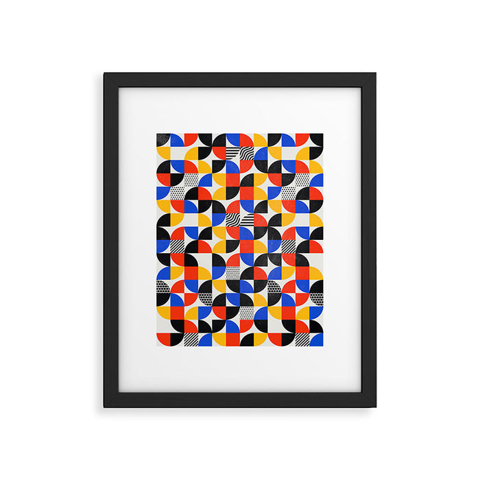 Shape & Pattern Study: Mid-Century Bauhaus Series Framed Art Print Gallery Image 1