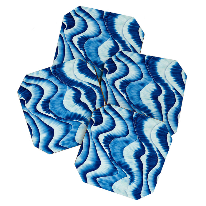 Shibori: Japanese Indigo Tie-Dye Pattern 01 Coaster Gallery Image 1