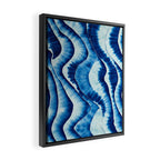Shibori: Japanese Indigo Tie-Dye Pattern 01 Framed Canvas Print Gallery Image 2