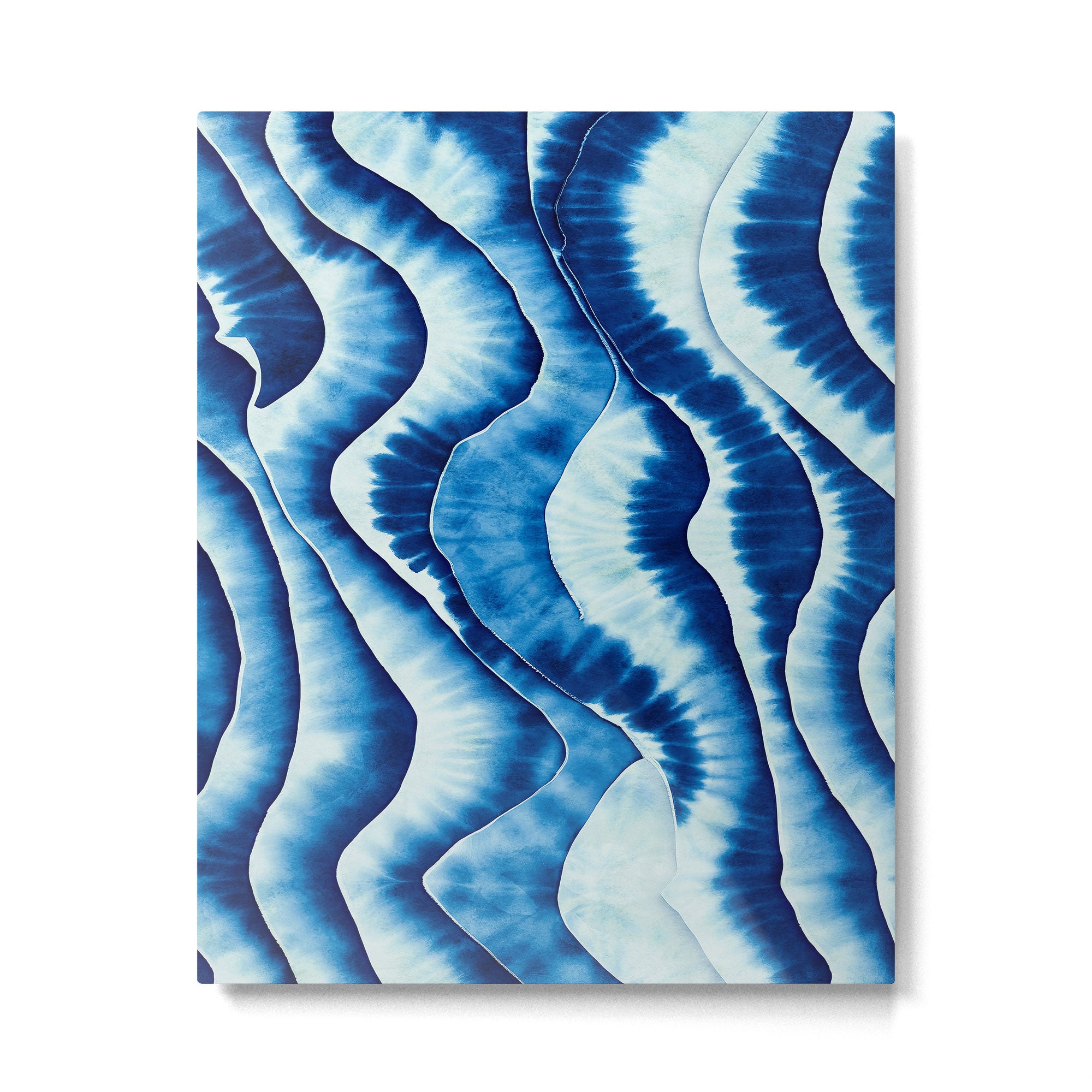 Shibori: Japanese Indigo Tie-Dye Pattern 01 Metal Print Gallery Image 6
