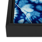 Shibori: Japanese Indigo Tie-Dye Pattern 02 Framed Canvas Print Gallery Image 3
