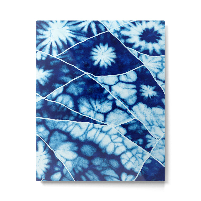 Shibori: Japanese Indigo Tie-Dye Pattern 02 Metal Print Gallery Image 1