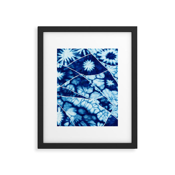 Shibori: Japanese Indigo Tie-Dye Pattern 02 Framed Art Print Gallery Image 1