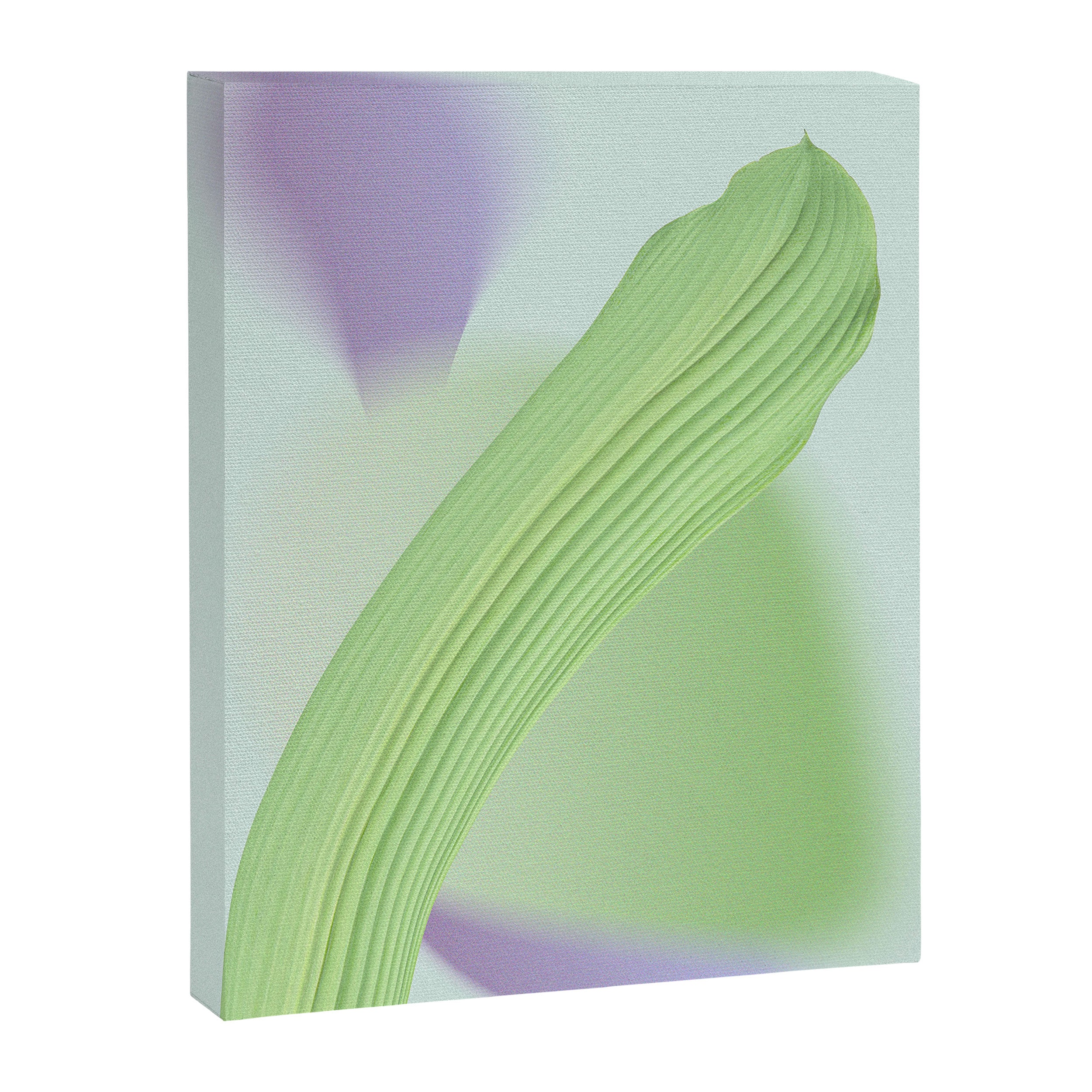 Spring Bud Lavender: Abstract Brush Strokes on Gradient Color - 002 Canvas Print Gallery Image 8