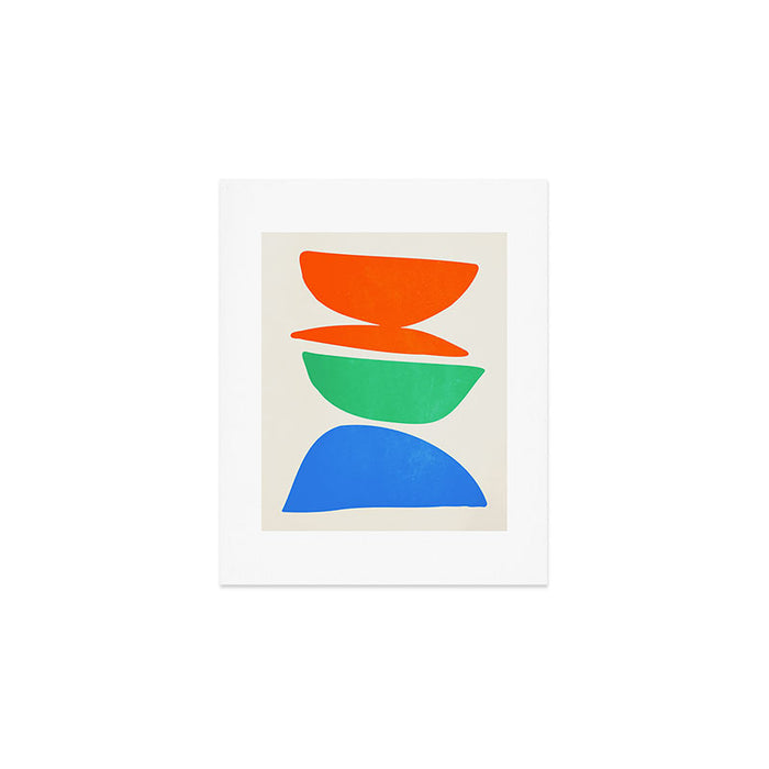 Stacked Stones: Mid Century Abstraction Art Print Gallery Image 1