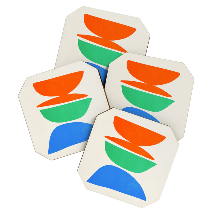 Stacked Stones: Mid Century Abstraction Coaster Gallery Image 1