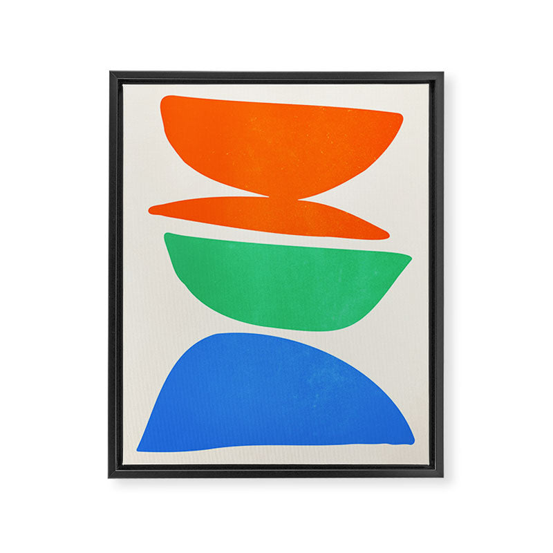 Stacked Stones: Mid Century Abstraction Framed Canvas Print Gallery Image 6