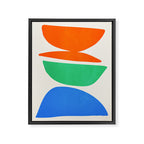 Stacked Stones: Mid Century Abstraction Framed Canvas Print Gallery Image 6