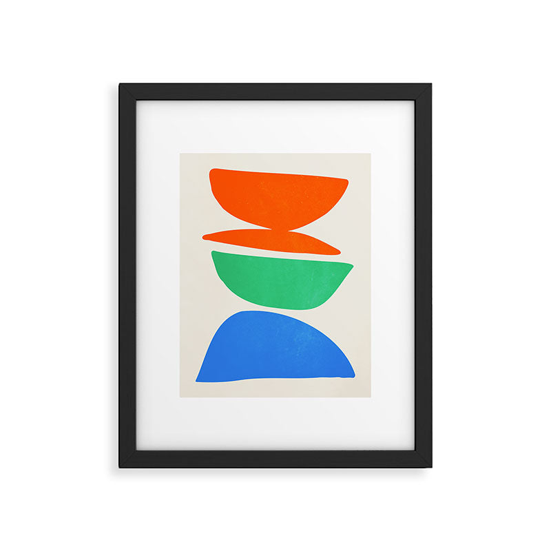 Stacked Stones: Mid Century Abstraction Framed Art Print Gallery Image 5
