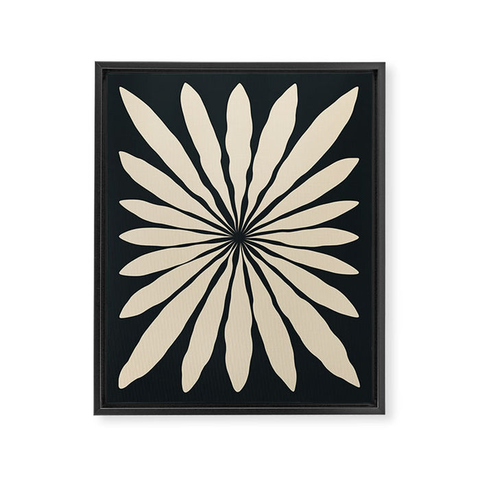 Star Leaf: Noir Framed Canvas Print Gallery Image 1