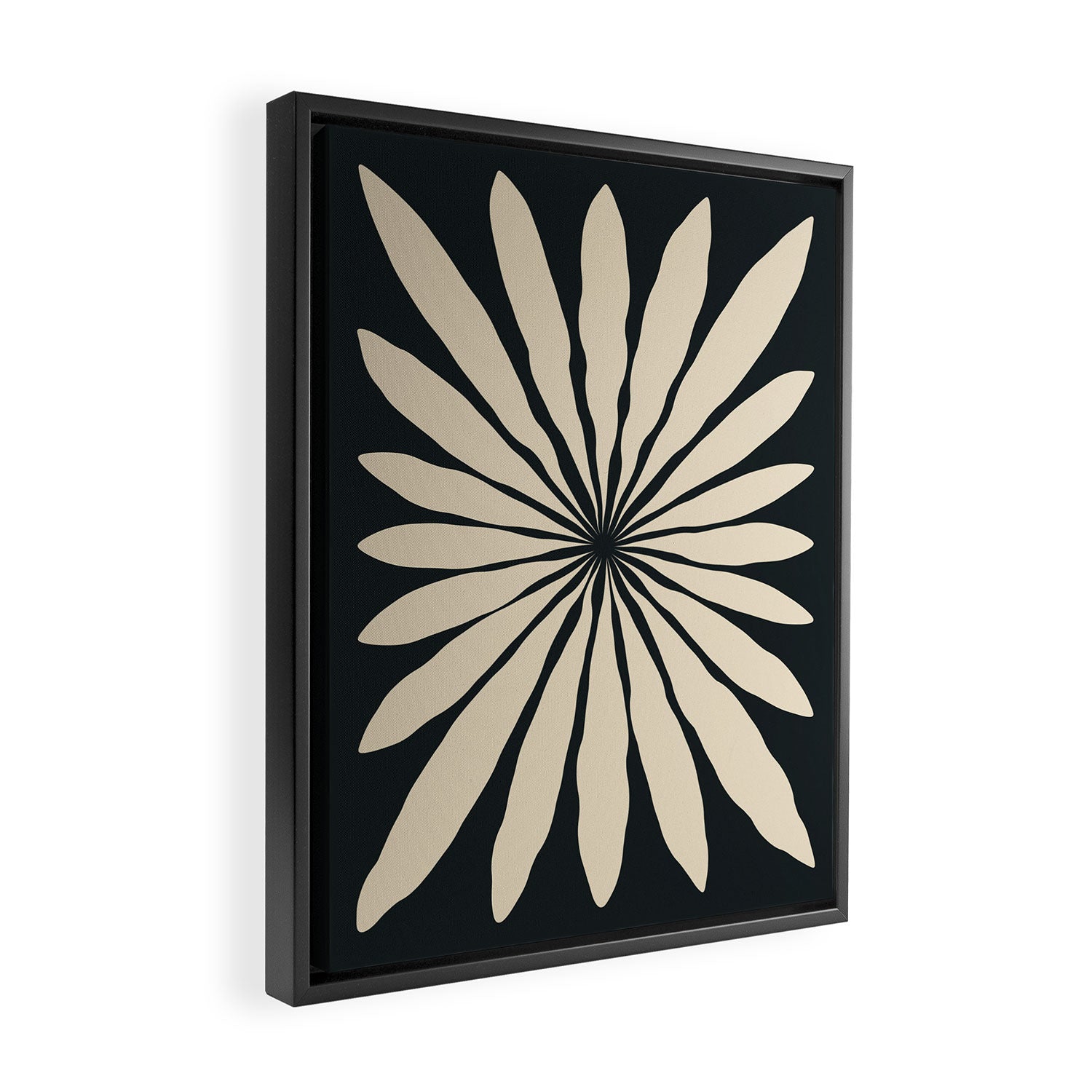 Star Leaf: Noir Framed Canvas Print Gallery Image 2