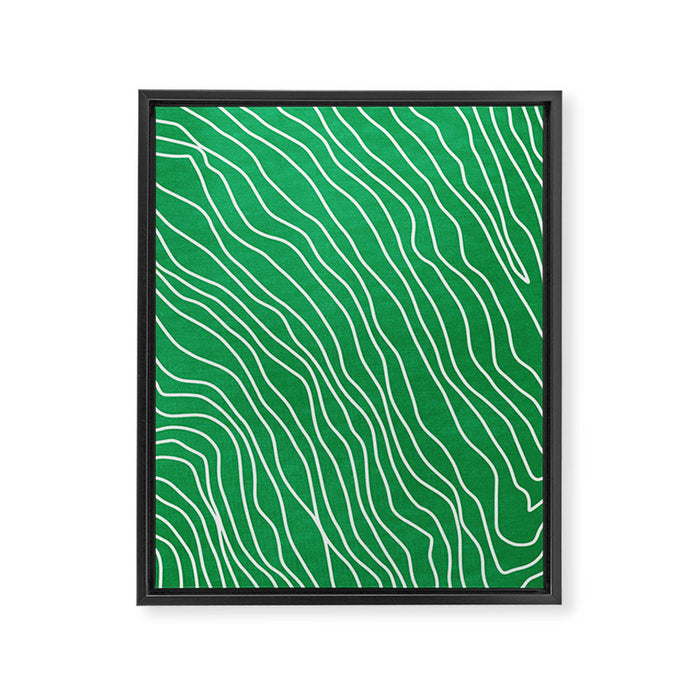 Strokes 04: Rain Forest Green Edition Framed Canvas Print Gallery Image 1
