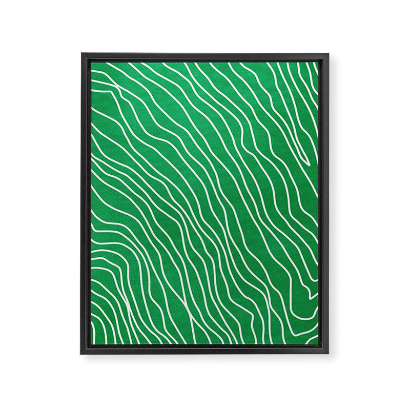 Strokes 04: Rain Forest Green Edition Framed Canvas Print Gallery Image 6