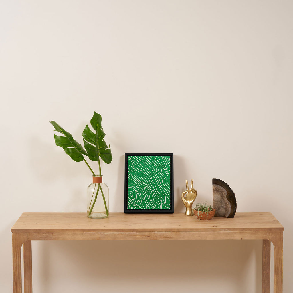 Strokes 04: Rain Forest Green Edition Framed Canvas Print Gallery Image 4