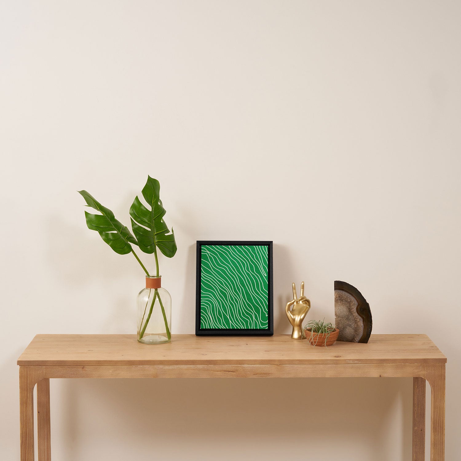 Strokes 04: Rain Forest Green Edition Framed Canvas Print Gallery Image 4