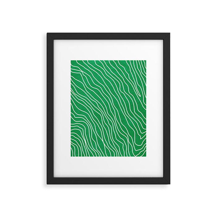 Strokes 04: Rain Forest Green Edition Framed Art Print Gallery Image 1