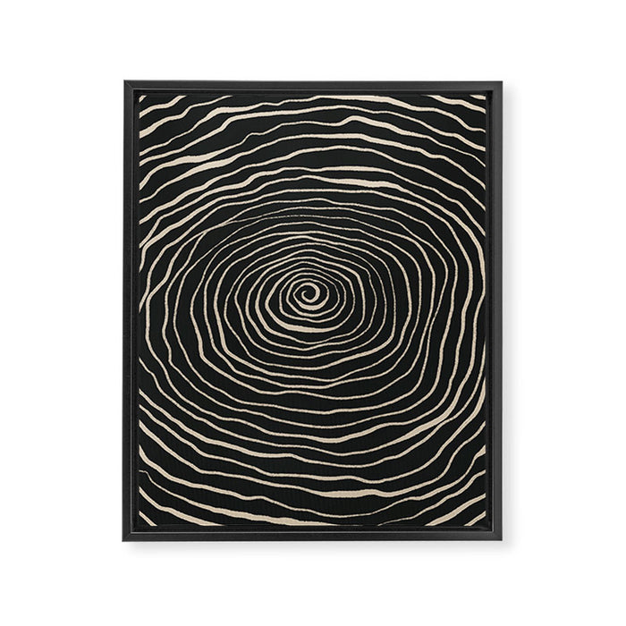 Strokes 07: Nero Black Edition  Framed Canvas Print Gallery Image 1