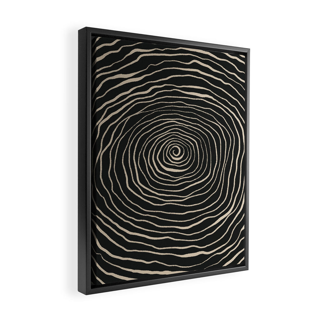 Strokes 07: Nero Black Edition  Framed Canvas Print Gallery Image 2