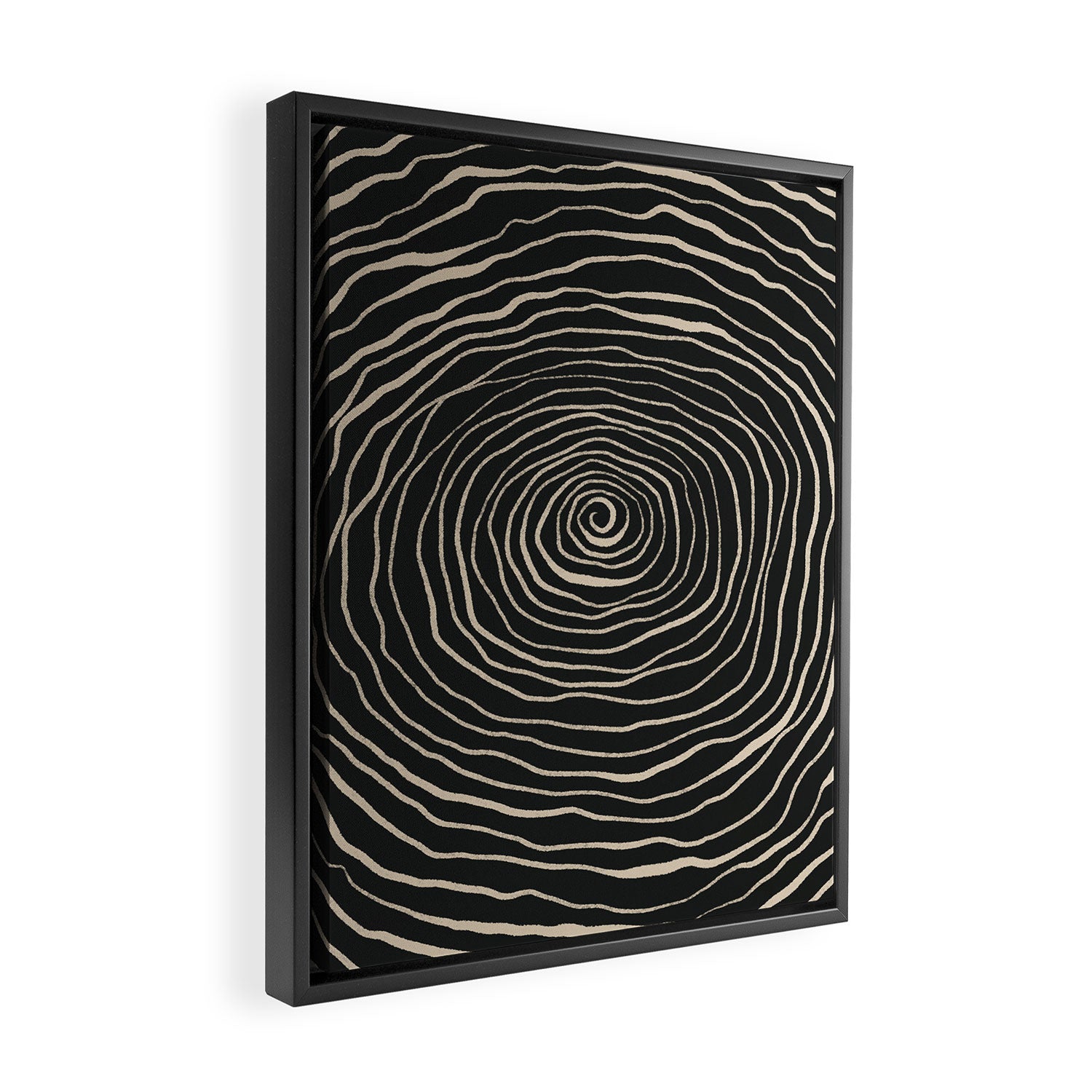 Strokes 07: Nero Black Edition  Framed Canvas Print Gallery Image 2