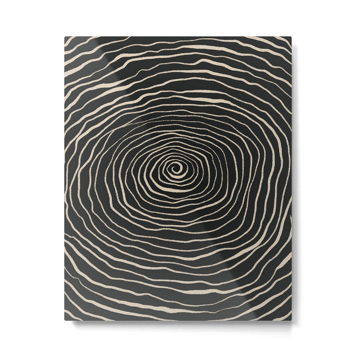 Strokes 07: Nero Black Edition  Metal Print Gallery Image 1