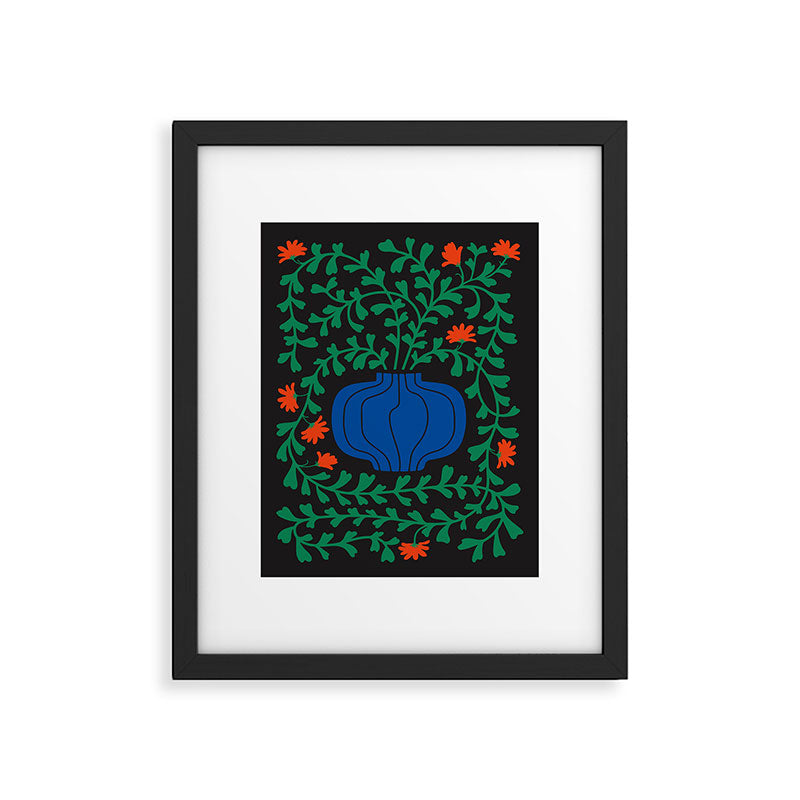 Summer Bloom: Midnight Rain Forest Framed Art Print Gallery Image 5