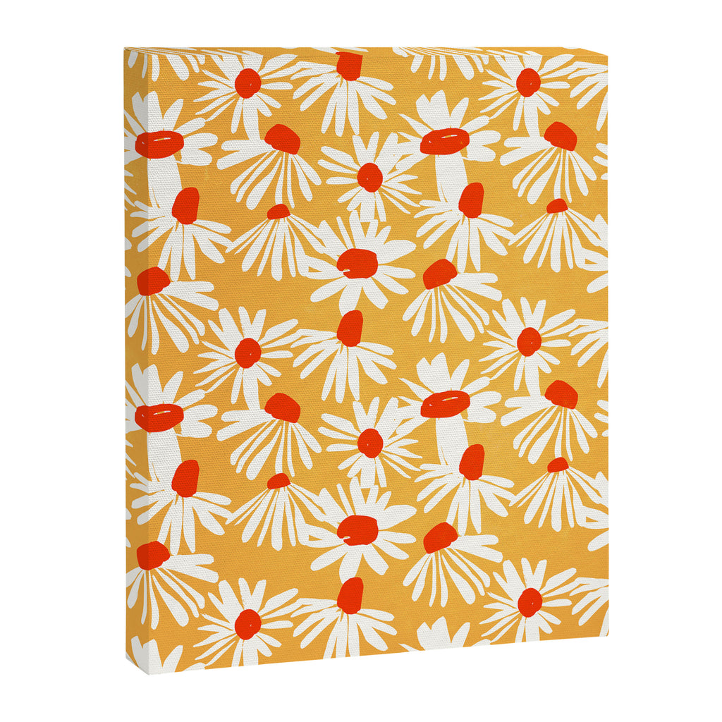 Summer Daisy: Tangerine Edition Canvas Print Gallery Image 6