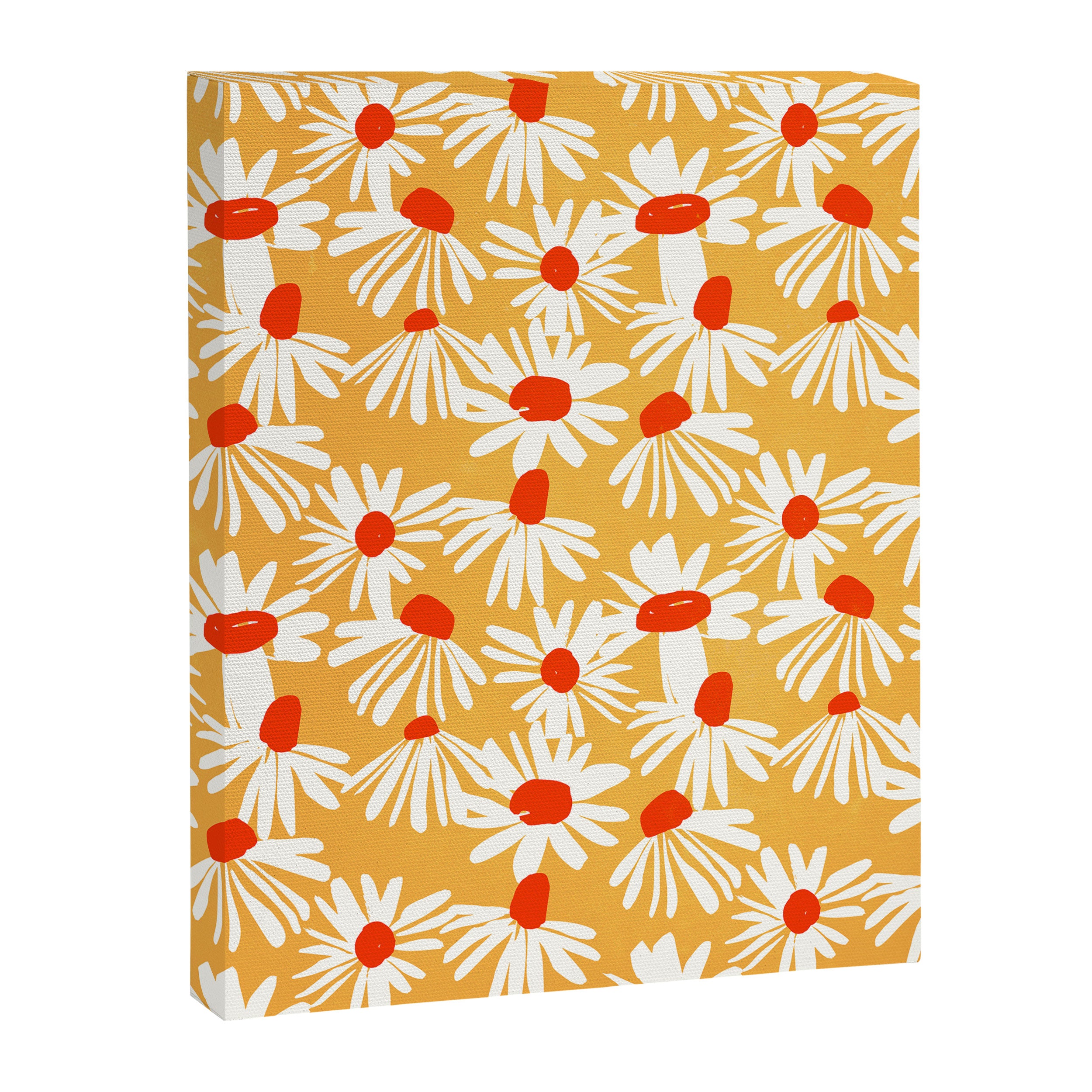 Summer Daisy: Tangerine Edition Canvas Print Gallery Image 6