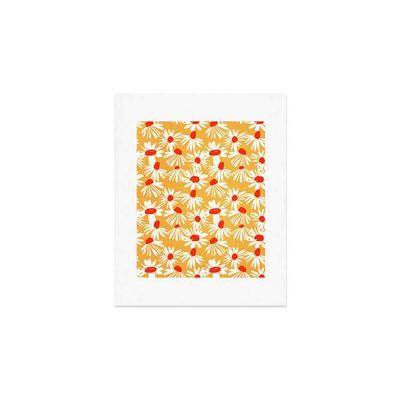 Summer Daisy: Tangerine Edition Art Print Gallery Image 1