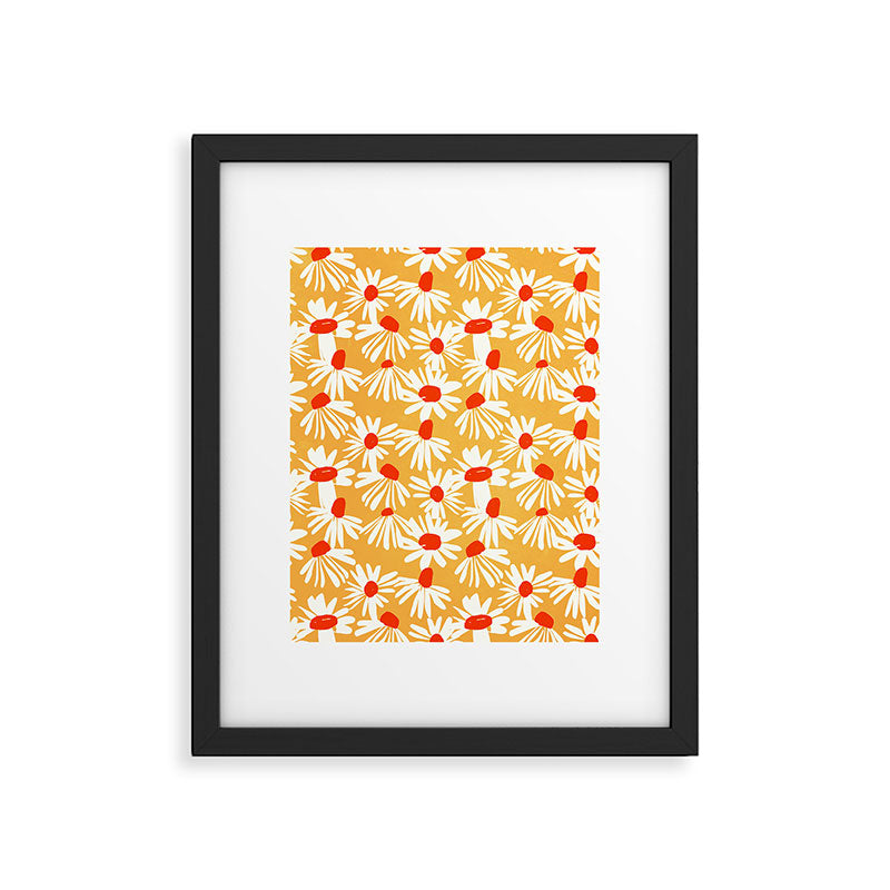Summer Daisy: Tangerine Edition Framed Art Print Gallery Image 5
