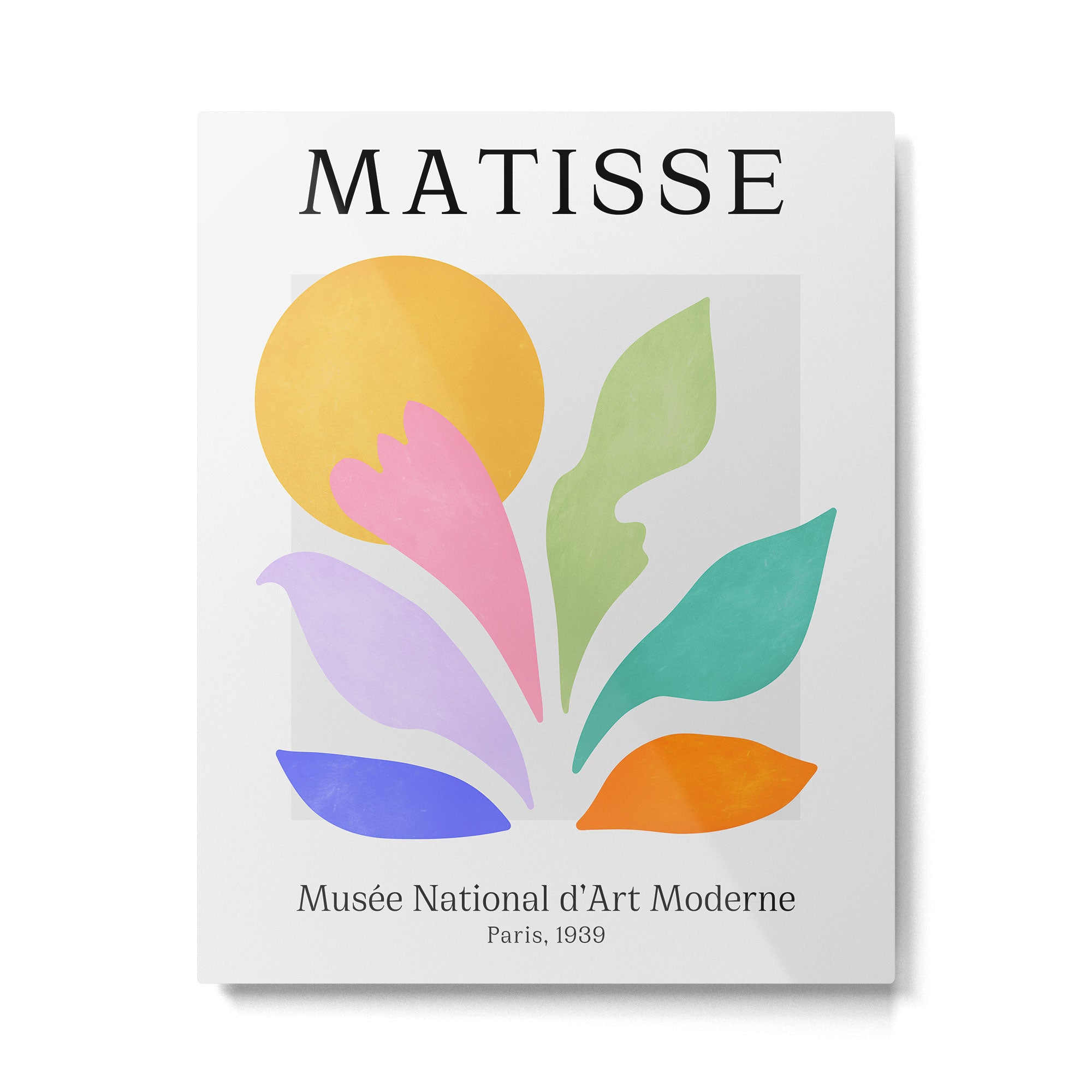 Sun & Leaves: Matisse Pastel Series 04 Metal Print Gallery Image 4