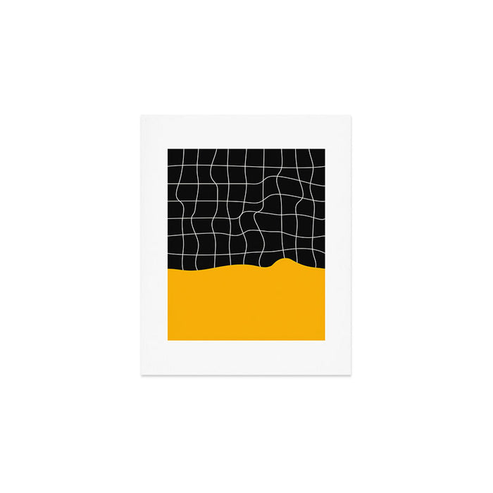 Sunkissed Gold | Warp Grid: Midnight Black Edition Art Print Gallery Image 1