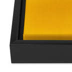 Sunkissed Gold | Warp Grid: Midnight Black Edition Framed Canvas Print Gallery Image 3