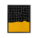 Sunkissed Gold | Warp Grid: Midnight Black Edition Framed Canvas Print Gallery Image 8