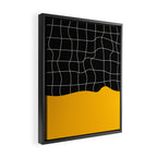 Sunkissed Gold | Warp Grid: Midnight Black Edition Framed Canvas Print Gallery Image 2