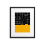 Sunkissed Gold | Warp Grid: Midnight Black Edition Framed Art Print Gallery Image 6