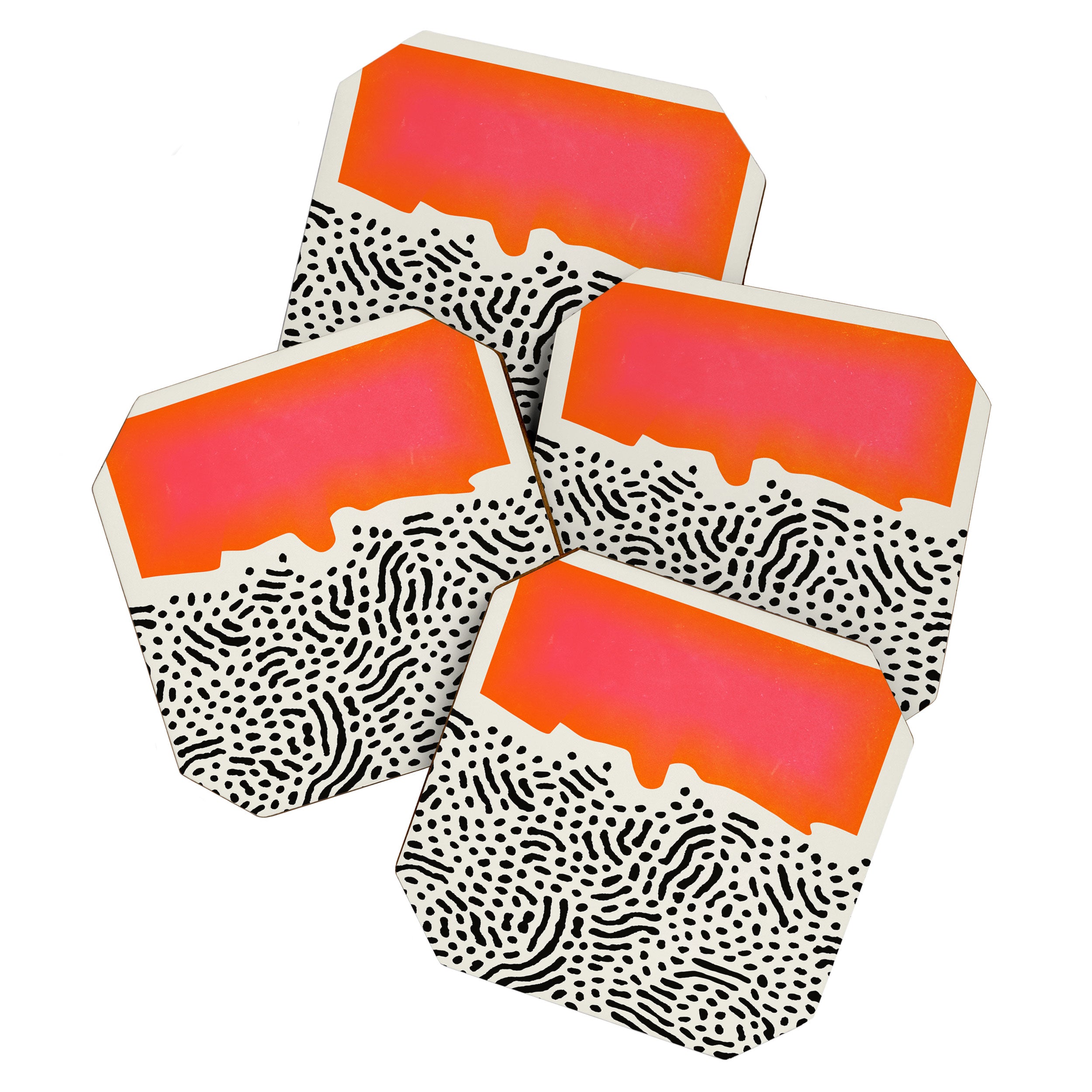 Sunset & Spots: Mid Century Abstraction Coaster Gallery Image 1