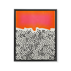Sunset & Spots: Mid Century Abstraction Framed Canvas Print Gallery Image 6