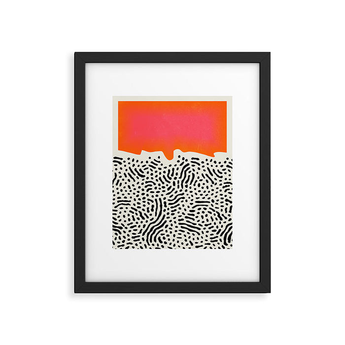 Sunset & Spots: Mid Century Abstraction Framed Art Print Gallery Image 1