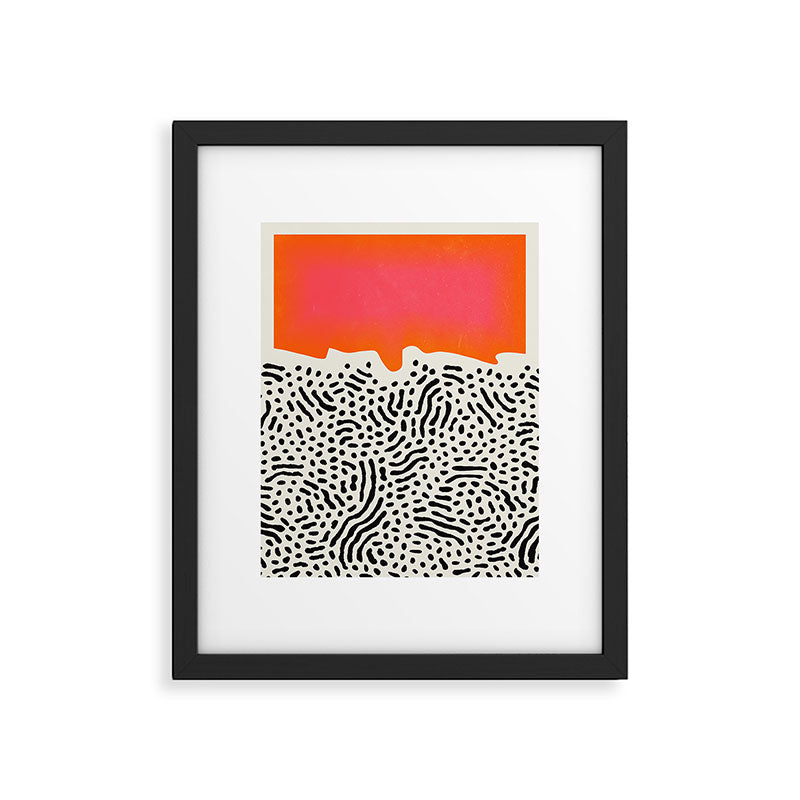 Sunset & Spots: Mid Century Abstraction Framed Art Print Gallery Image 4